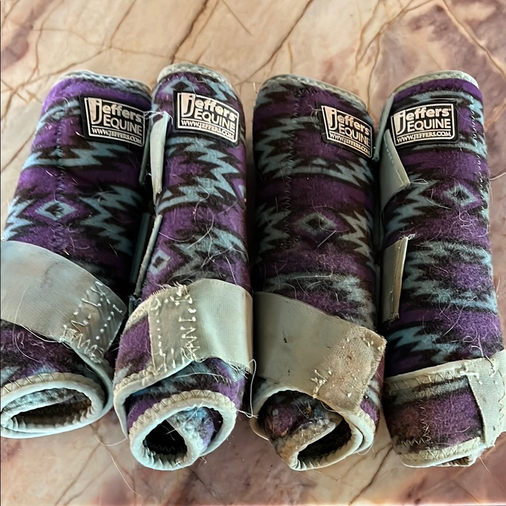 Jeffers Equine Purple Patterned Horse Leg Boots